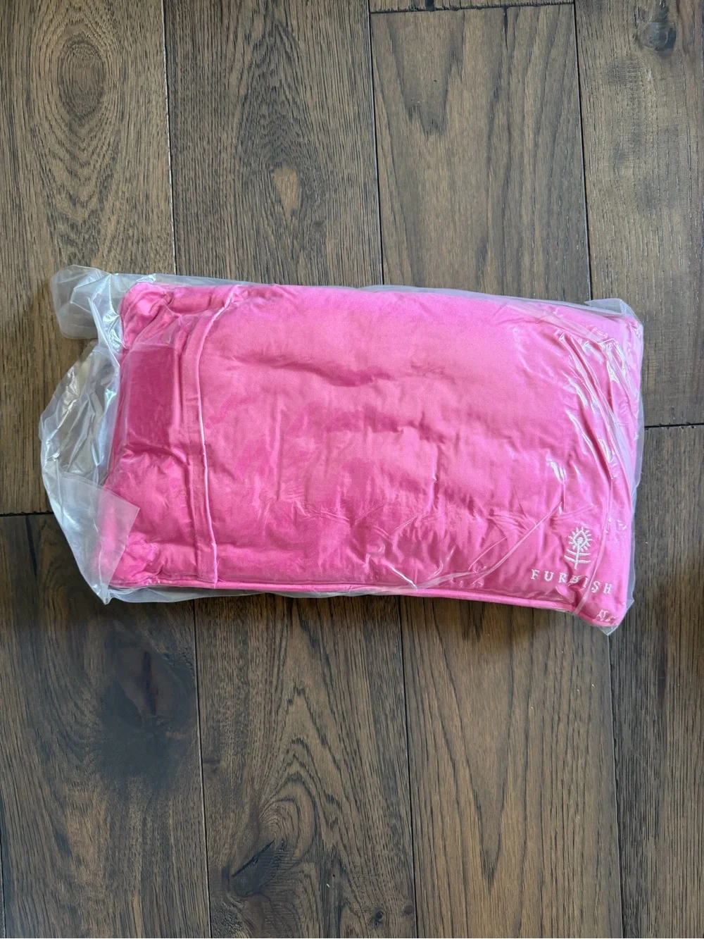 Furbish Studio Watching Me Needlepoint Accent Pillow - Pink Multicolor NEW